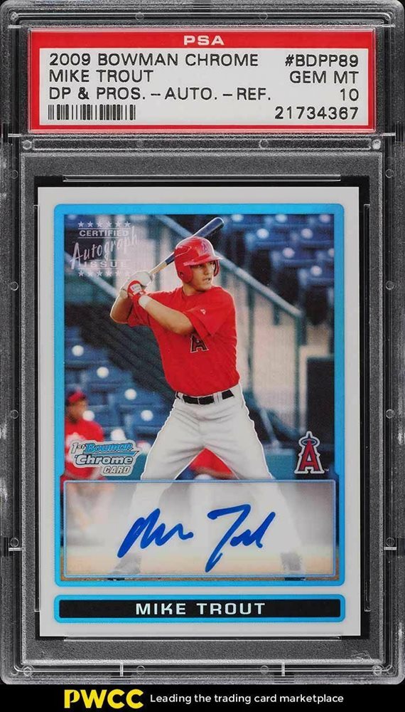 Mike Trout 2009 Bowman Chrome Superfractor 1/1